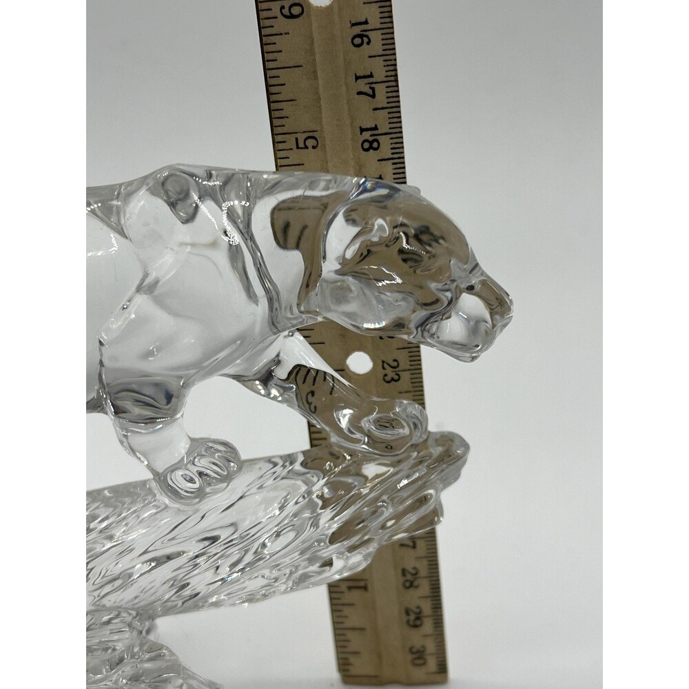 Wonders Of The Wild Crystal Panther Figurine 24% Lead Clear Germany Cat Decor - Picture 8 of 9
